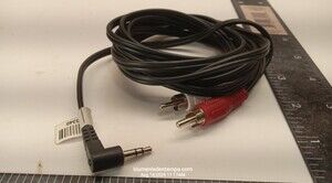 3.5mm Right Angle to 2 RCA Audio Stereo Y-Splitter Cable 6ft Black